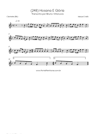 Harpa Cristã  score for Clarinet (Bb)