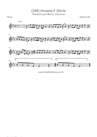 Harpa Cristã (248) Hosana E Glória score for Flute