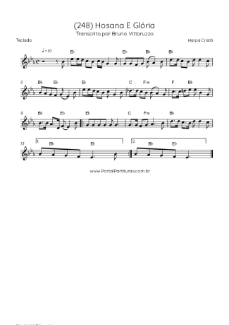 Harpa Cristã (248) Hosana E Glória score for Keyboard
