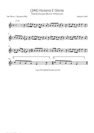 Harpa Cristã  score for Tenor Saxophone Soprano (Bb)