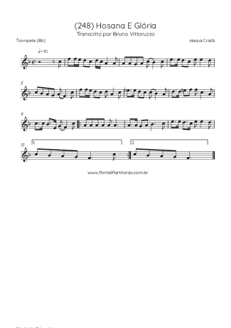 Harpa Cristã (248) Hosana E Glória score for Trumpet