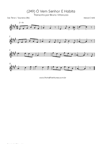 Harpa Cristã  score for Tenor Saxophone Soprano (Bb)