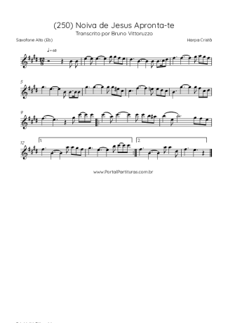 Harpa Cristã (250) Noiva De Jesus Apronta-te score for Alto Saxophone