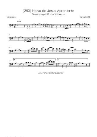 Harpa Cristã (250) Noiva De Jesus Apronta-te score for Cello