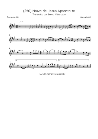 Harpa Cristã (250) Noiva De Jesus Apronta-te score for Trumpet