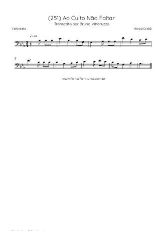Harpa Cristã (251) Ao Culto Não Faltar score for Cello