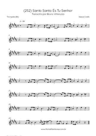 Harpa Cristã (252) Santo Santo És Tu Senhor score for Trumpet