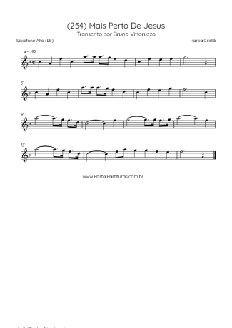 Harpa Cristã (254) Mais Perto De Jesus score for Alto Saxophone