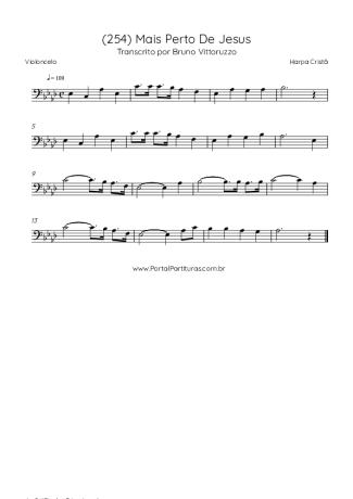 Harpa Cristã (254) Mais Perto De Jesus score for Cello