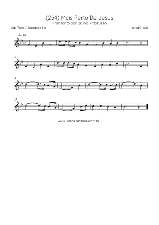 Harpa Cristã  score for Tenor Saxophone Soprano (Bb)