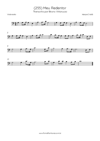 Harpa Cristã (255) Meu Redentor score for Cello