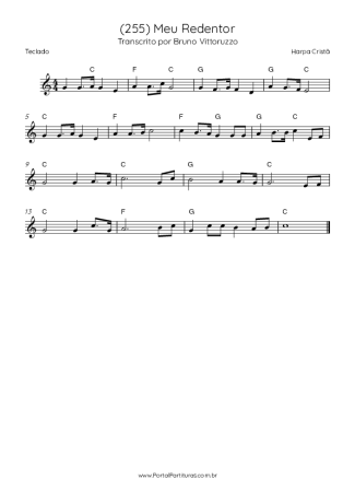 Harpa Cristã (255) Meu Redentor score for Keyboard