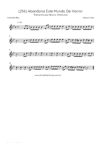 Harpa Cristã (256) Abandona Este Mundo De Horror score for Clarinet (Bb)