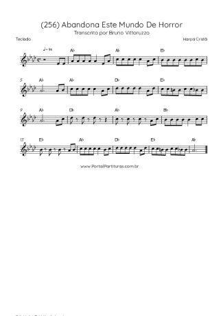 Harpa Cristã (256) Abandona Este Mundo De Horror score for Keyboard