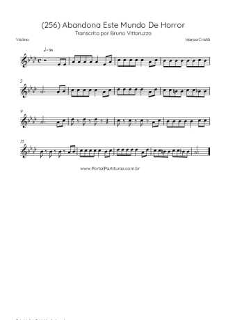 Harpa Cristã (256) Abandona Este Mundo De Horror score for Violin