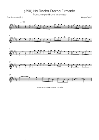 Harpa Cristã (258) Na Rocha Eterna Firmado score for Alto Saxophone
