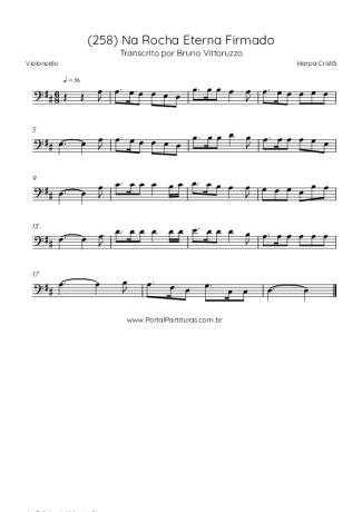 Harpa Cristã (258) Na Rocha Eterna Firmado score for Cello