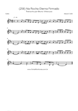 Harpa Cristã (258) Na Rocha Eterna Firmado score for Harmonica