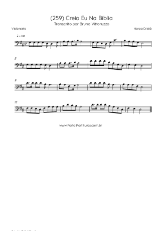 Harpa Cristã  score for Cello