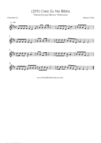 Harpa Cristã  score for Clarinet (C)