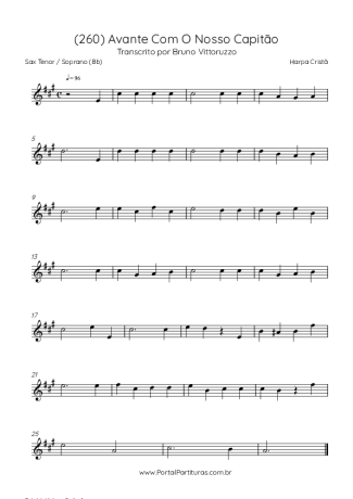 Harpa Cristã (260) Avante Com O Nosso Capitão score for Tenor Saxophone Soprano (Bb)