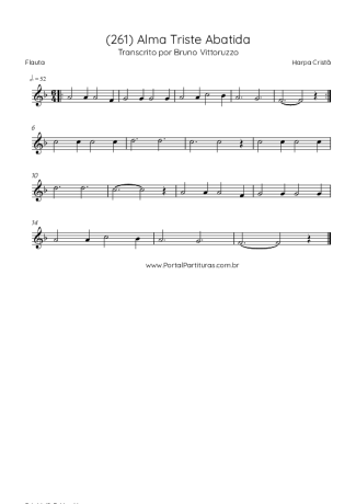 Harpa Cristã (261) Alma Triste Abatida score for Flute