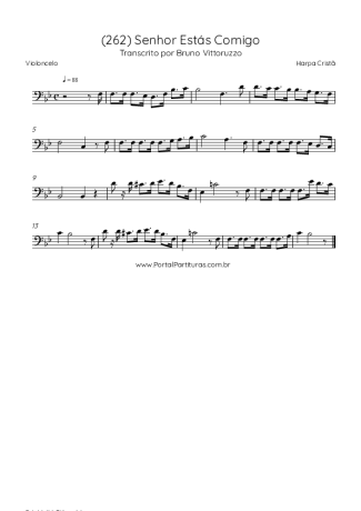 Harpa Cristã (262) Senhor Estás Comigo score for Cello