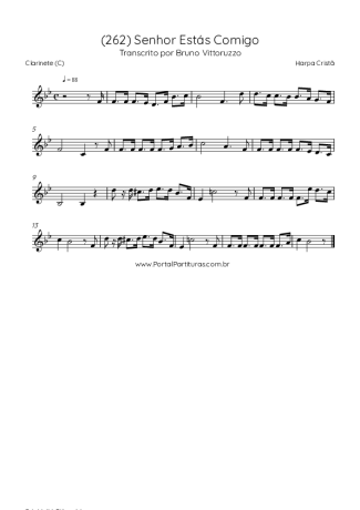 Harpa Cristã (262) Senhor Estás Comigo score for Clarinet (C)