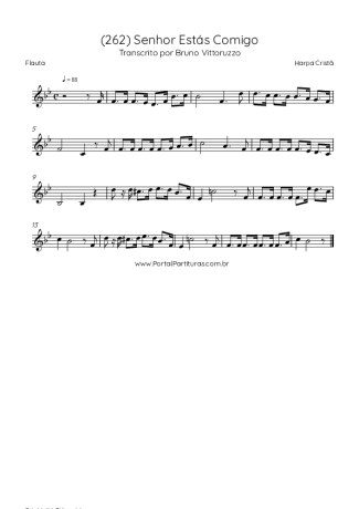 Harpa Cristã (262) Senhor Estás Comigo score for Flute