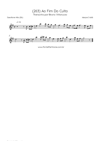 Harpa Cristã  score for Alto Saxophone