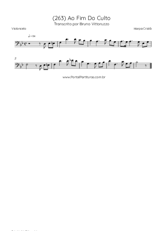Harpa Cristã (263) Ao Fim Do Culto score for Cello