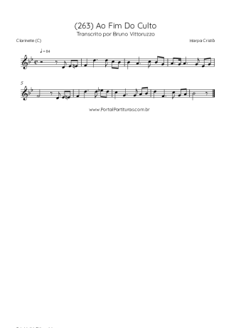 Harpa Cristã  score for Clarinet (C)