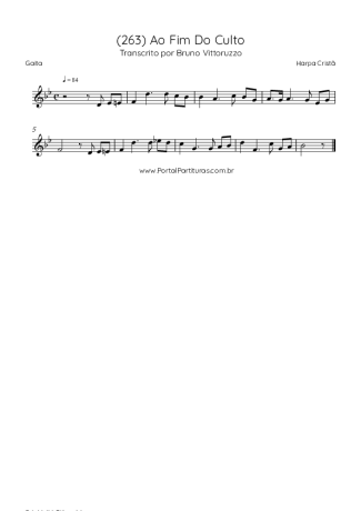 Harpa Cristã (263) Ao Fim Do Culto score for Harmonica