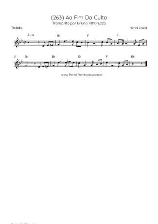 Harpa Cristã (263) Ao Fim Do Culto score for Keyboard