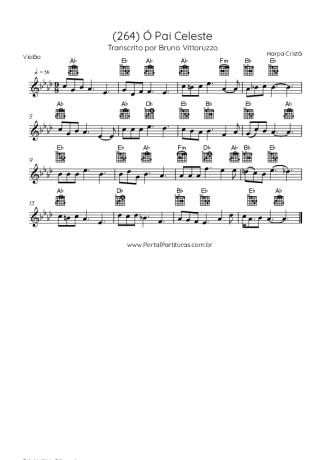 Harpa Cristã (264) Ó Pai Celeste score for Acoustic Guitar