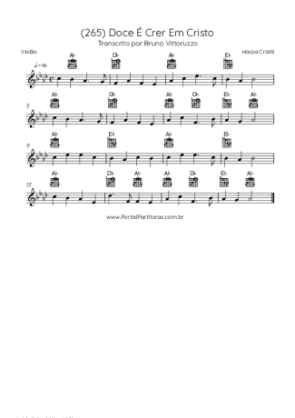 Harpa Cristã (265) Doce É Crer Em Cristo score for Acoustic Guitar