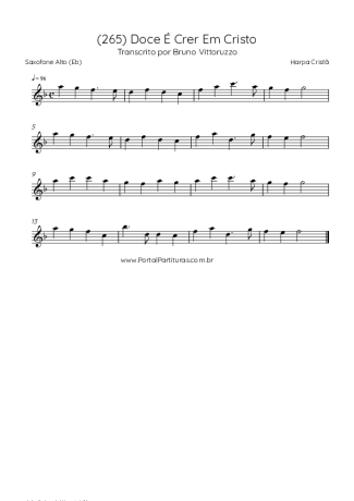 Harpa Cristã  score for Alto Saxophone