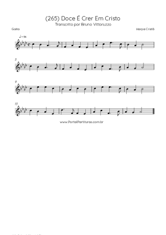 Harpa Cristã (265) Doce É Crer Em Cristo score for Harmonica
