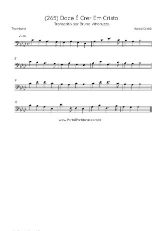 Harpa Cristã  score for Trombone