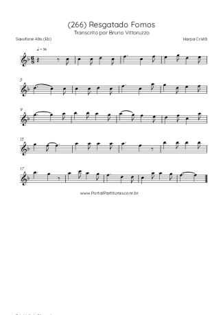 Harpa Cristã (266) Resgatado Fomos score for Alto Saxophone