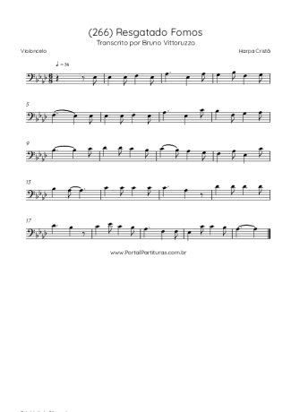 Harpa Cristã (266) Resgatado Fomos score for Cello