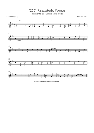 Harpa Cristã (266) Resgatado Fomos score for Clarinet (Bb)