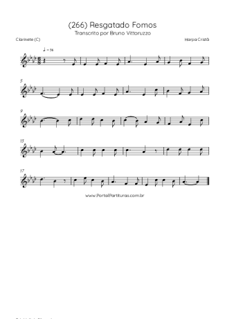 Harpa Cristã (266) Resgatado Fomos score for Clarinet (C)