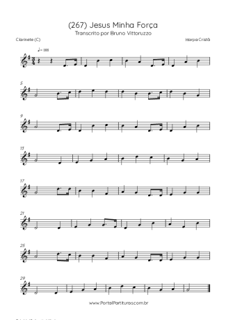 Harpa Cristã (267) Jesus Minha Força score for Clarinet (C)