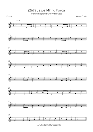 Harpa Cristã (267) Jesus Minha Força score for Flute