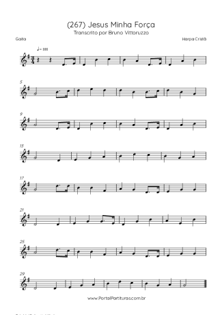 Harpa Cristã (267) Jesus Minha Força score for Harmonica