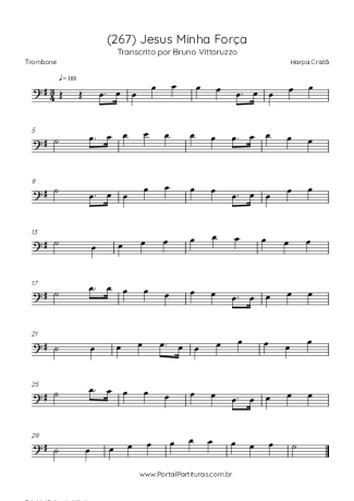 Harpa Cristã (267) Jesus Minha Força score for Trombone