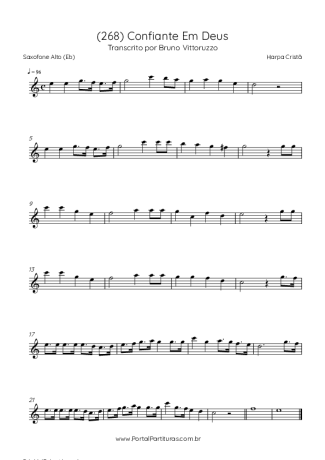 Harpa Cristã (268) Confiante Em Deus score for Alto Saxophone