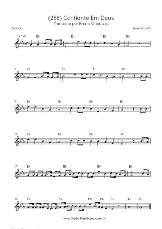 Harpa Cristã (268) Confiante Em Deus score for Keyboard