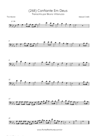 Harpa Cristã (268) Confiante Em Deus score for Trombone